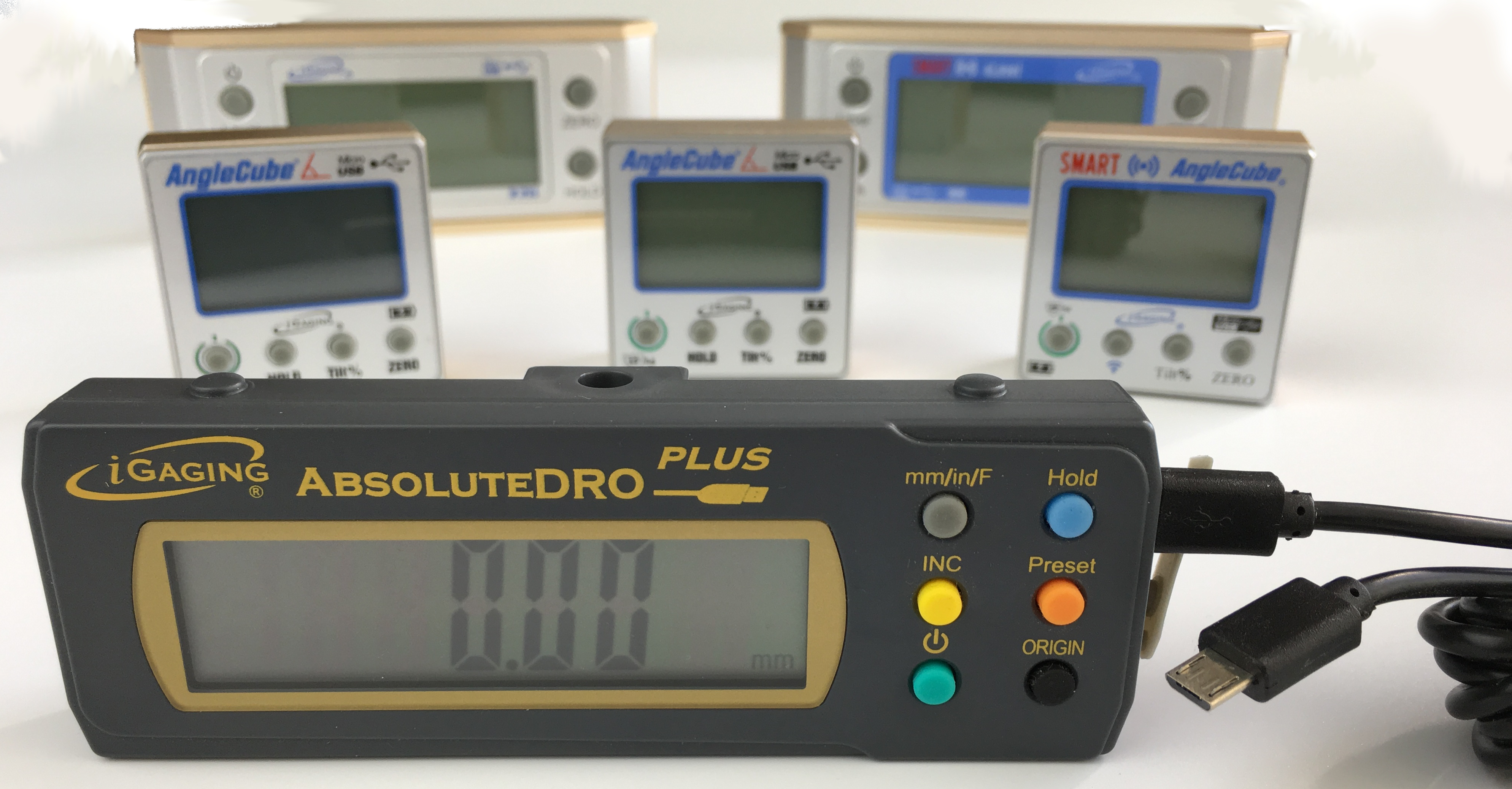 iGaging Absolute DRO Digital Readout for use with angle cube and torpedo level and replacement readout for 35-8XX DRO's