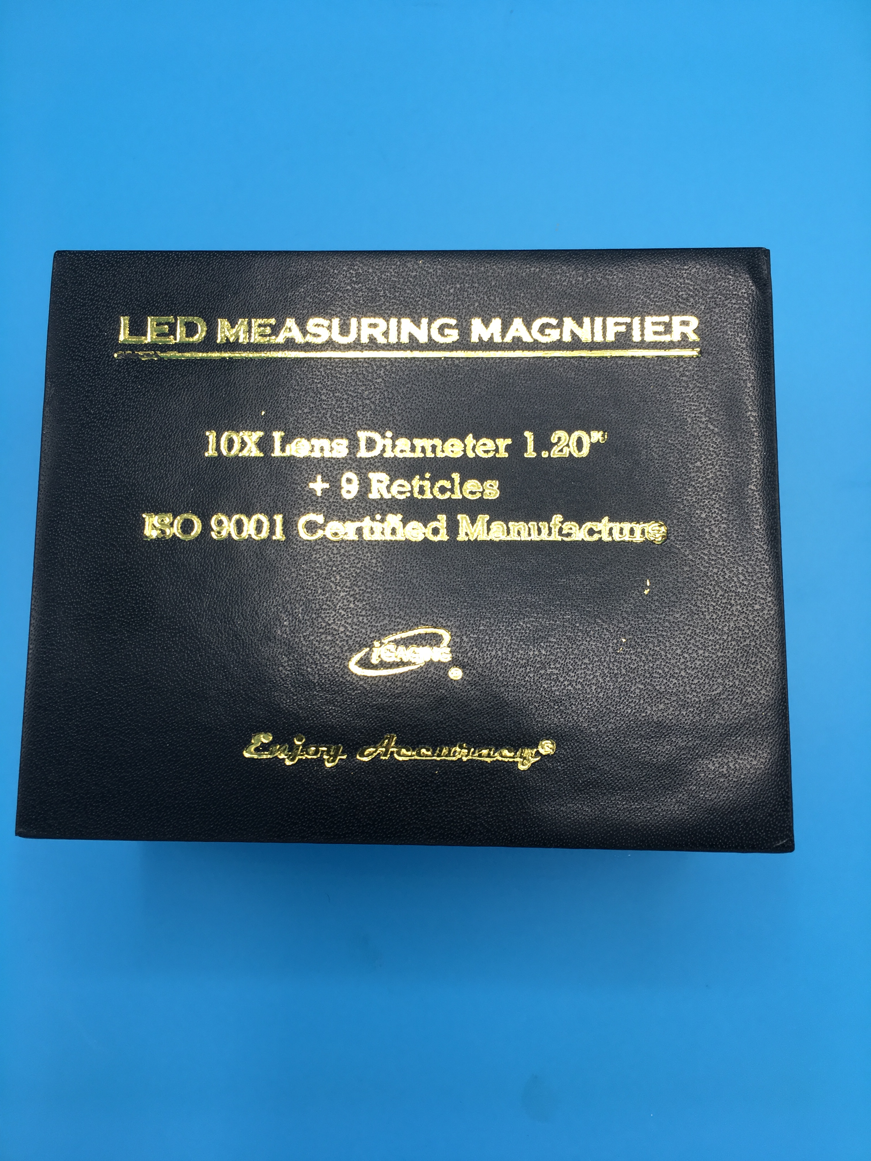radii iGaging magnifier 10X loupe 8 bright LEDs  0.005"scale measures length 