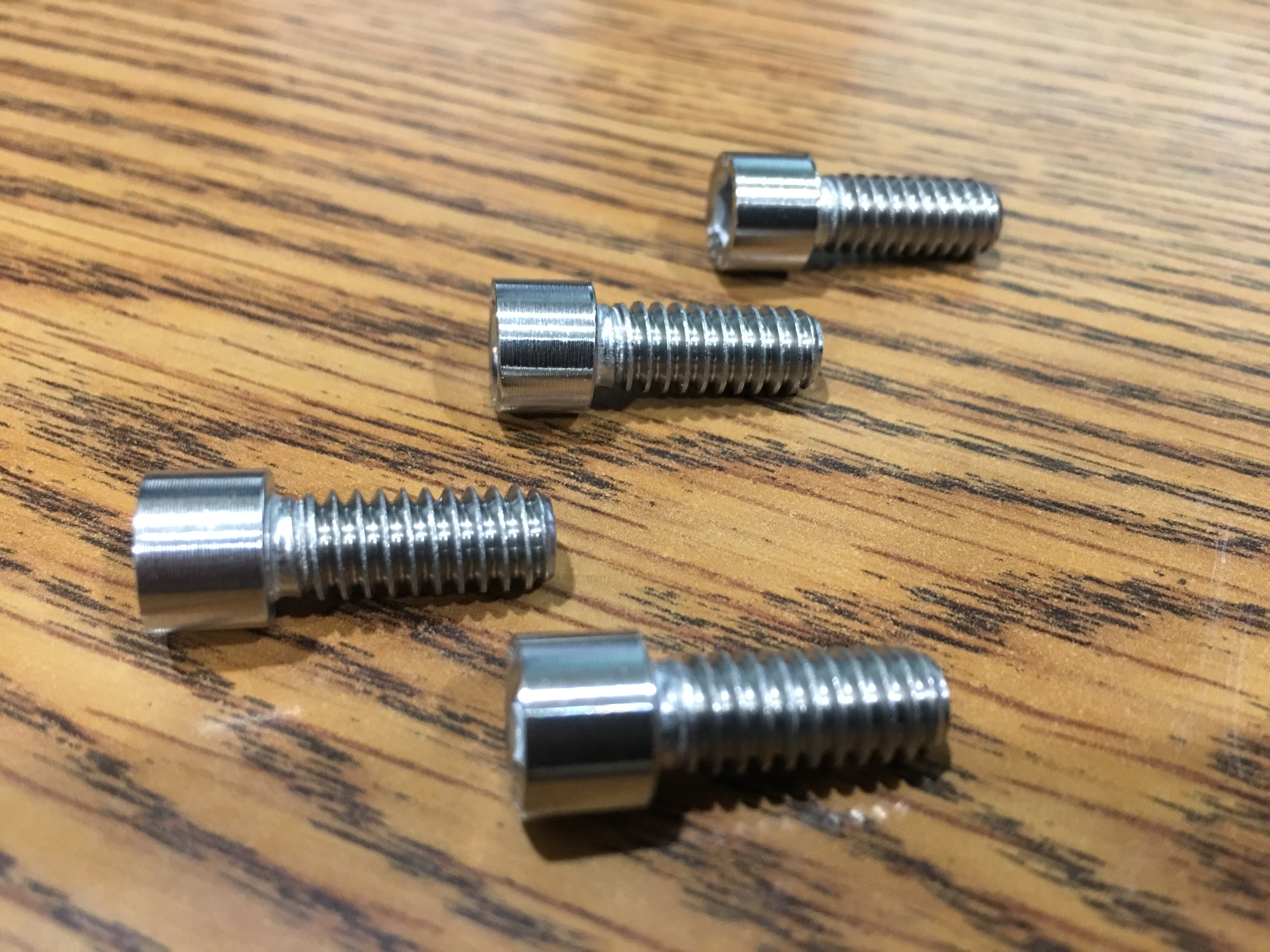 1/4-20 Small undersized stainless steel head bolts x 4