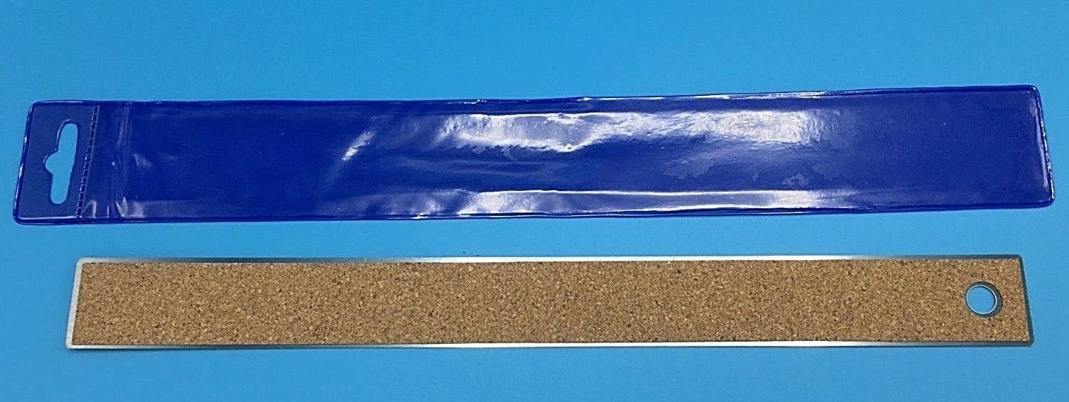 iGAGING 12" Flexible Stainless Standard and Metric Ruler with cork backing.