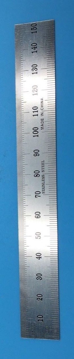 34-006-N iGaging 6 Inch /150 MM Steel Scale ruler 1/32" 1/64" 1mm, .5mm