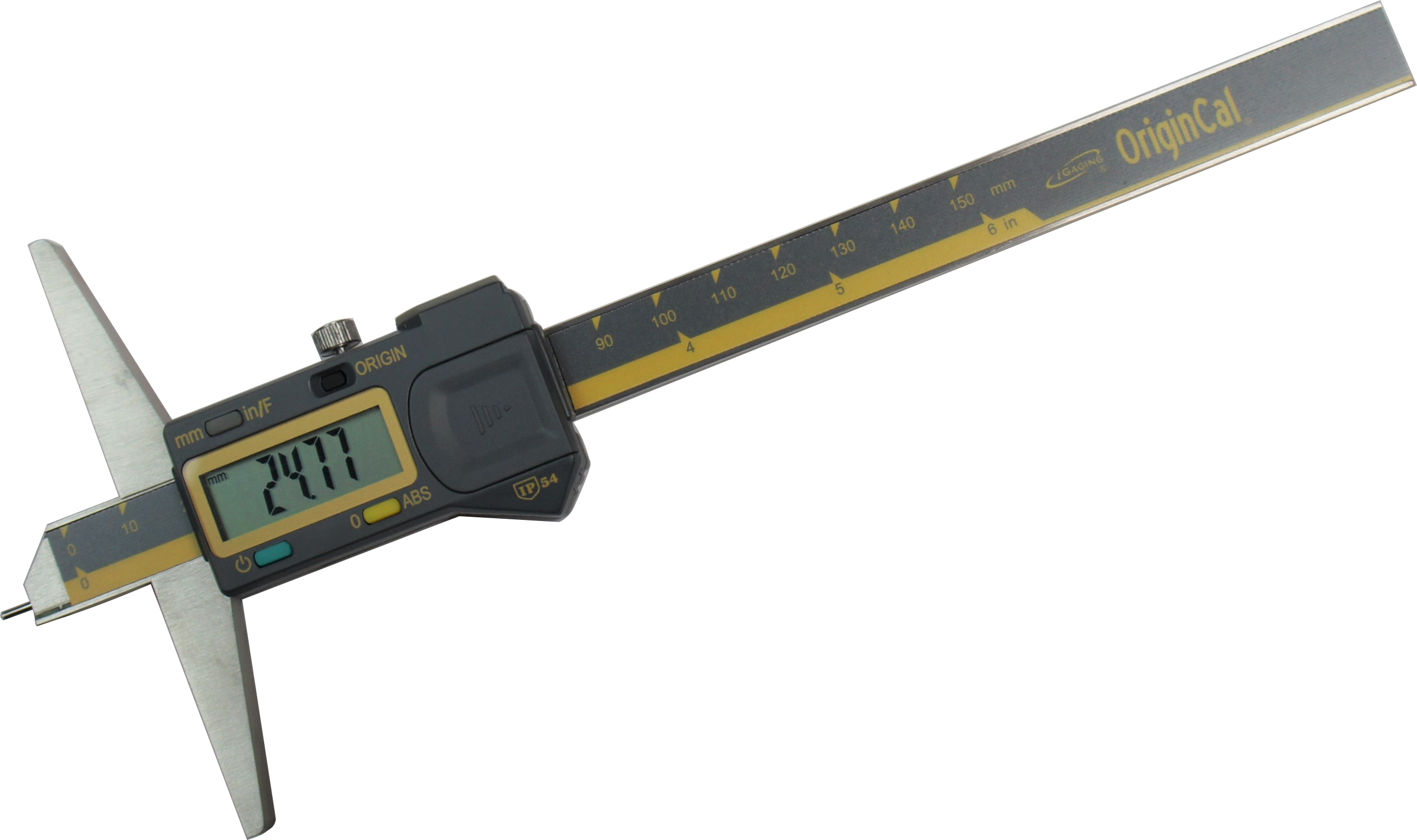 iGaging 100-700-35 Pin Depth Gauge Caliper, Digital ABSOLUTE ORIGIN 6"