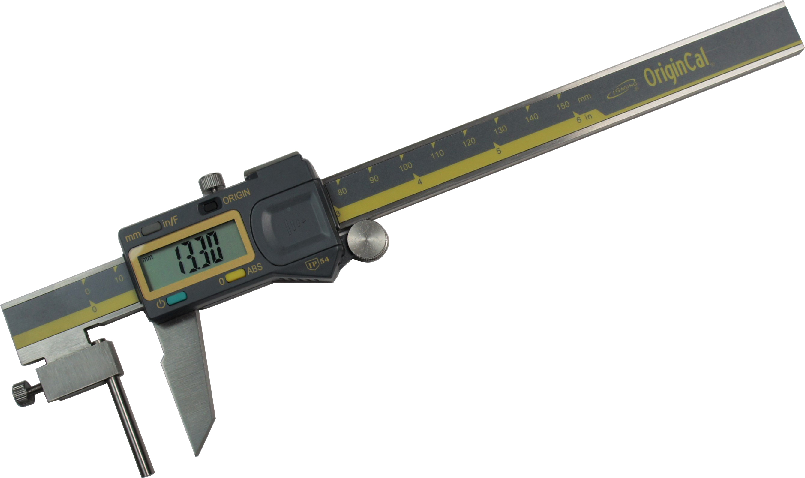 iGaging 100-700-36 Digital Pipe/Tube Thickness Caliper, Absolute Inch/mm/Fraction