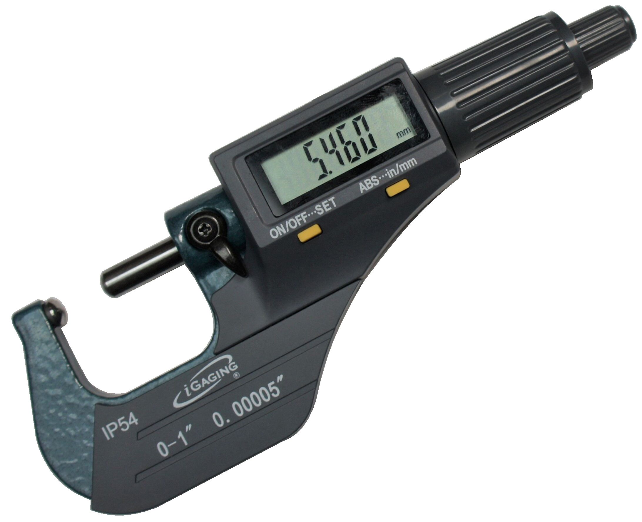 iGaging 3-4 Digital Electronic Outside Micrometer w/Large LCD Display Inch/Metric 
