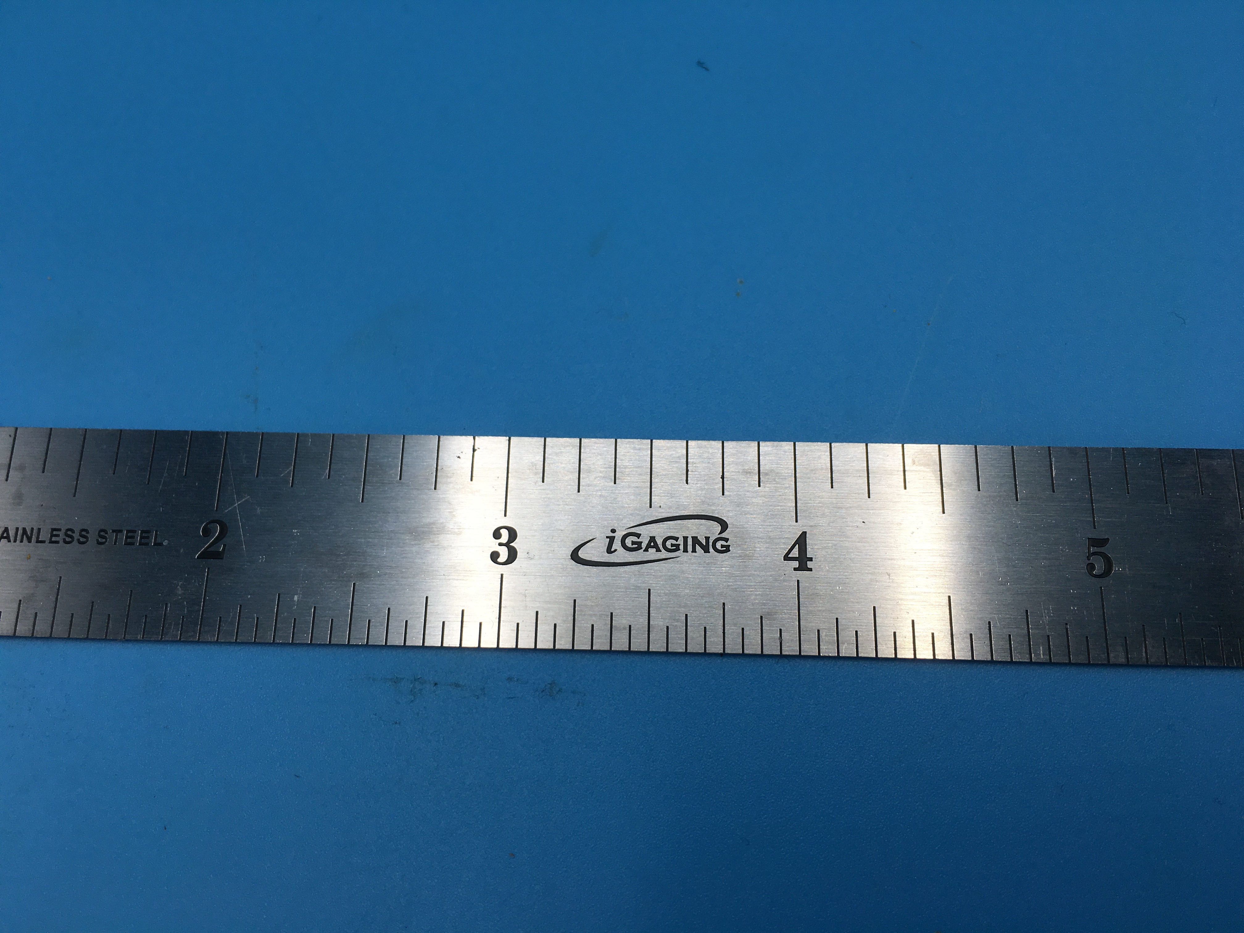 iGaging 6 Inch Metal Ruler Machinist's Scale, 334-006-4R, stainless steel  imperial units