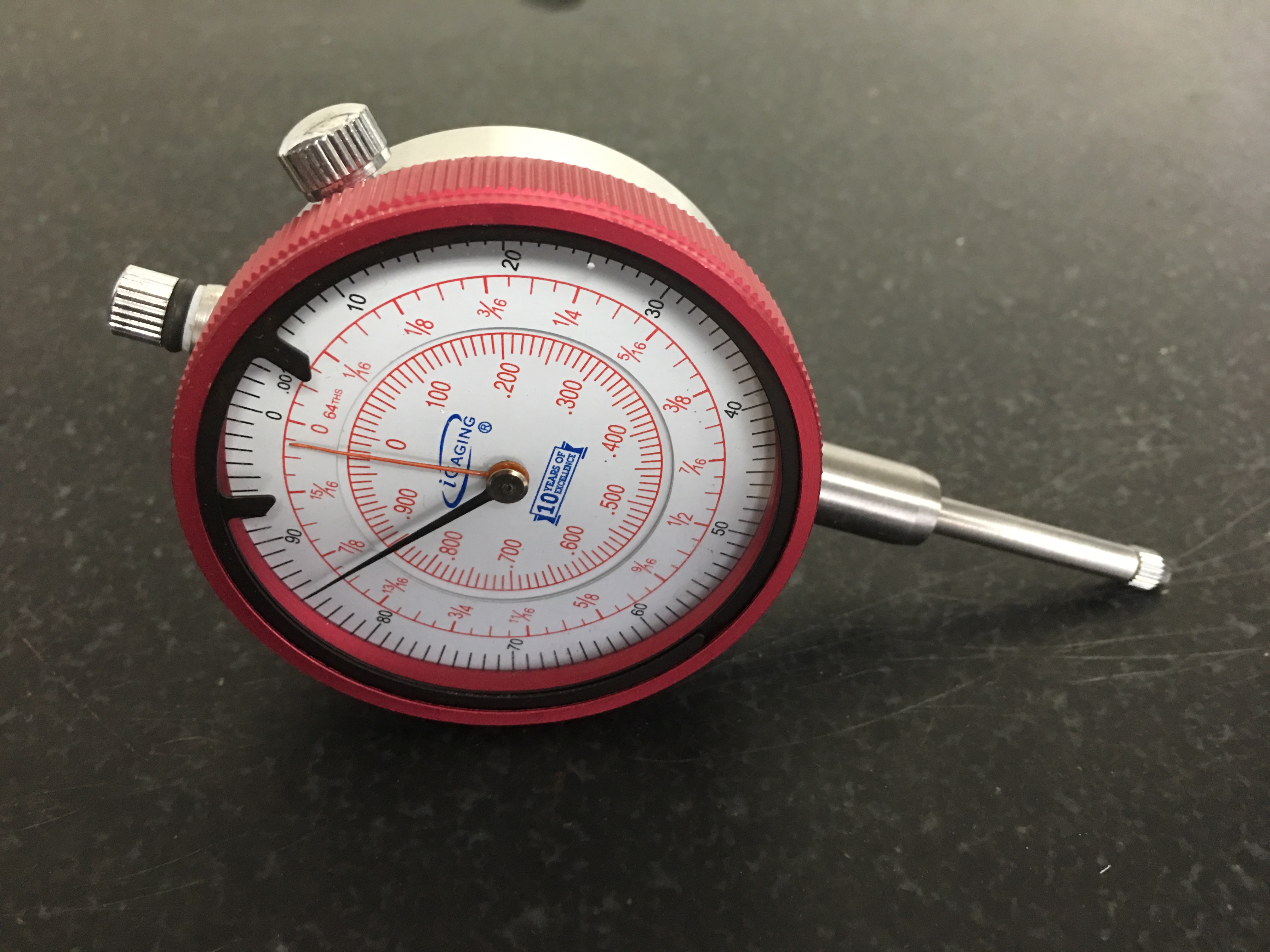 Two hand Dial Indicator with .001, .01 and 64ths 