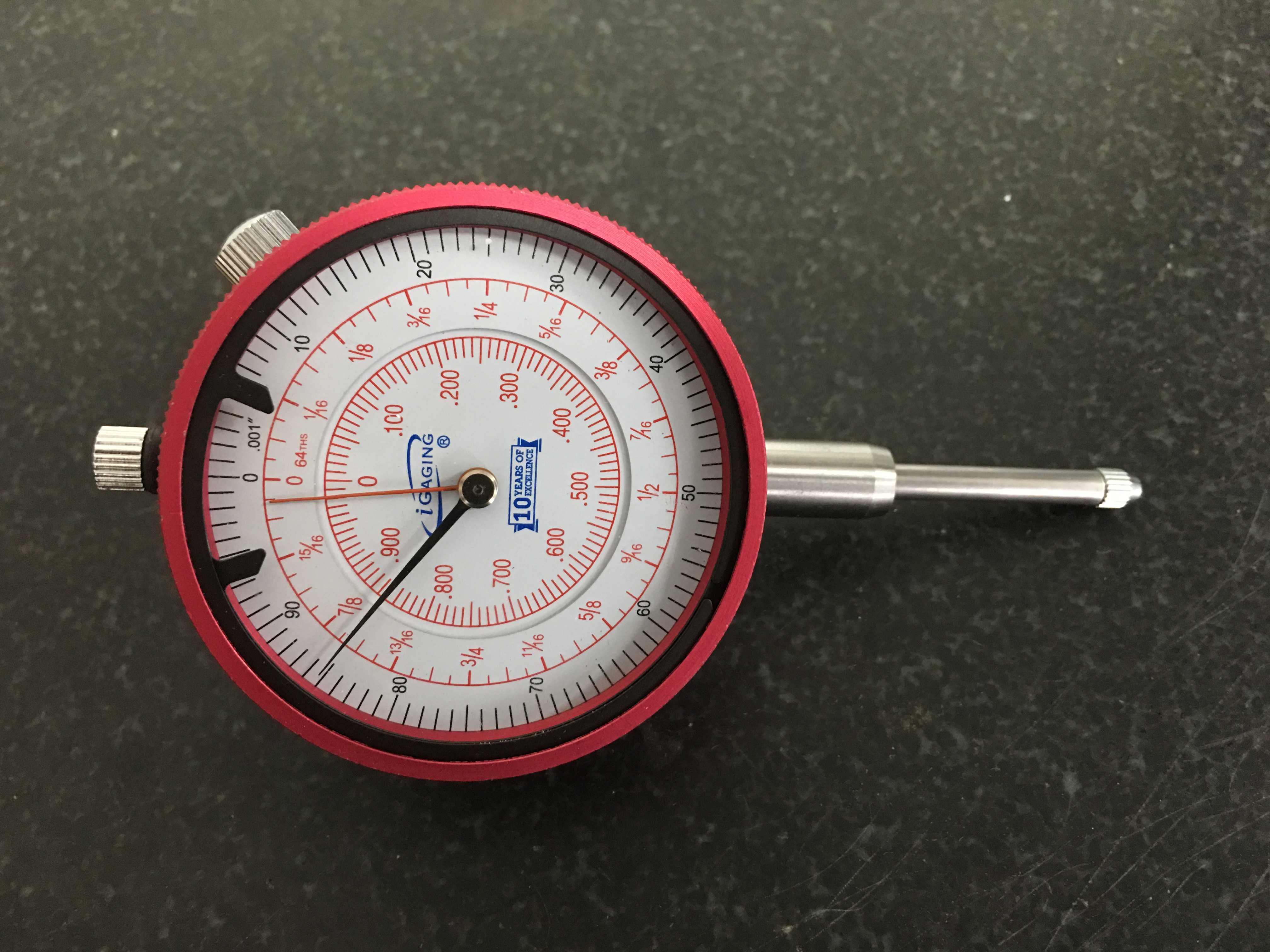 Two hand Dial Indicator with .001, .01 and 64ths 