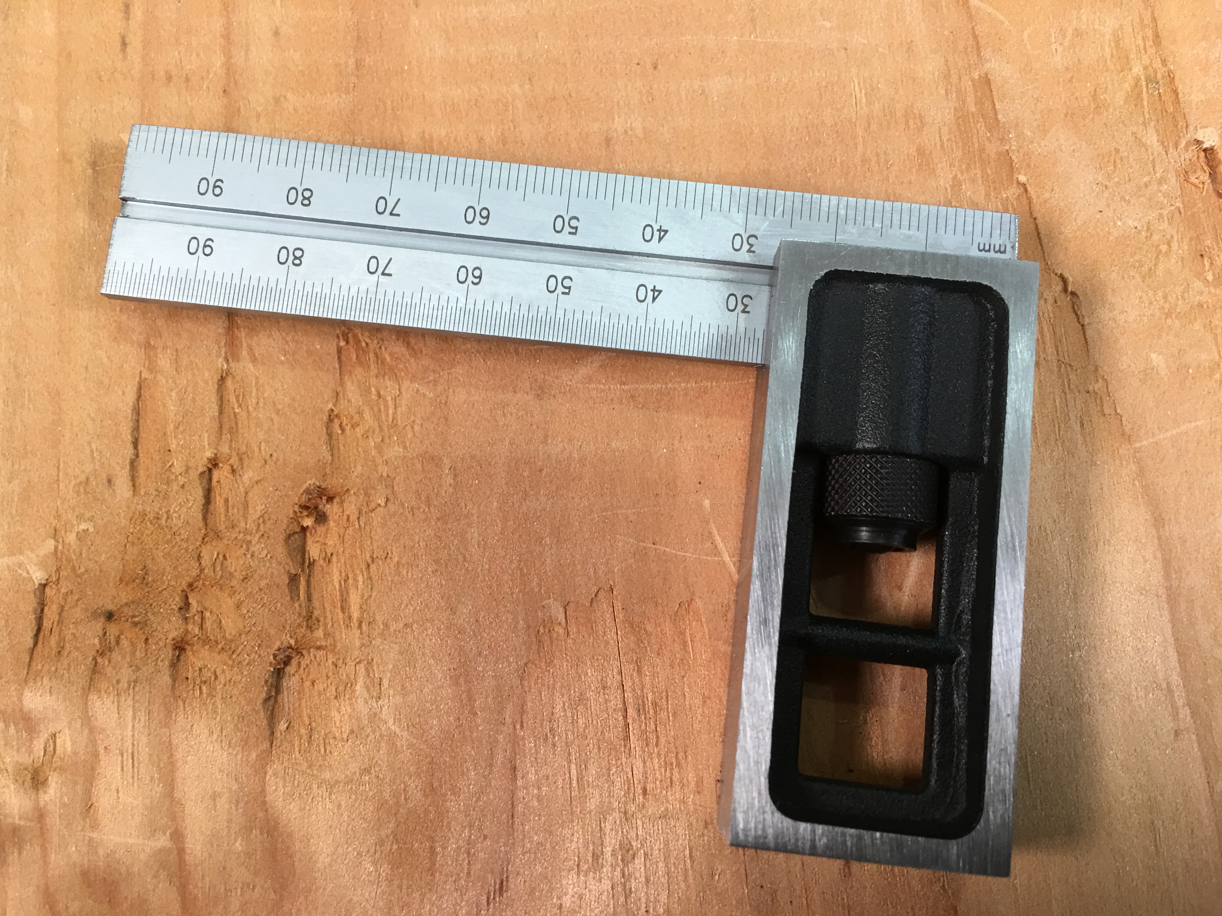 100mm METRIC ONLY Double Square Steel Blade High Precision Woodworking