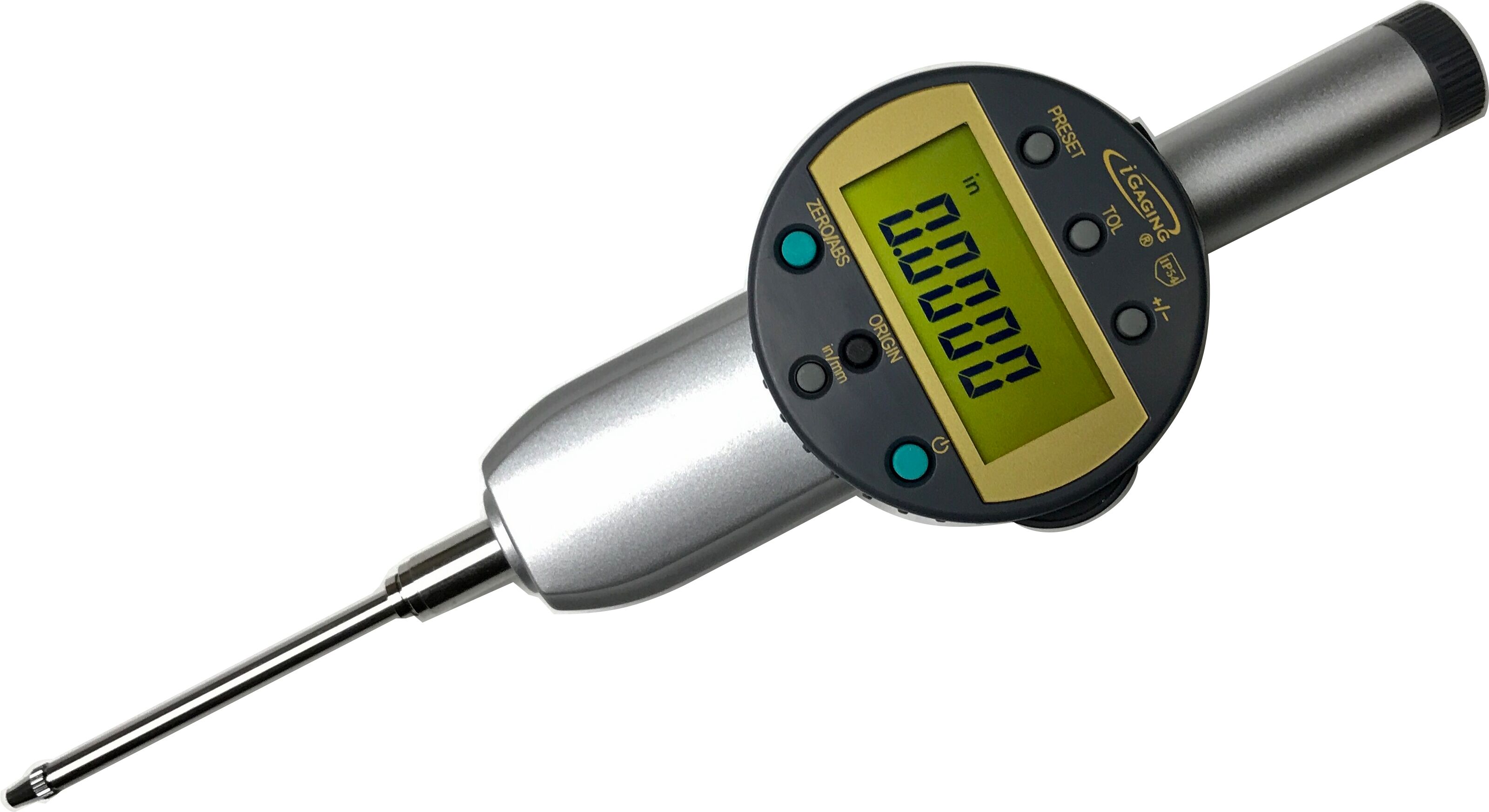 iGaging ABSOLUTE Digital Indicator 4"/0.00005" IP54 Inch/Metric with mini face 
