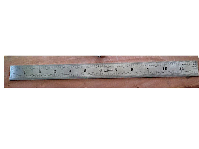 Metric Imperial Rulers. Scale for a ruler in inches and