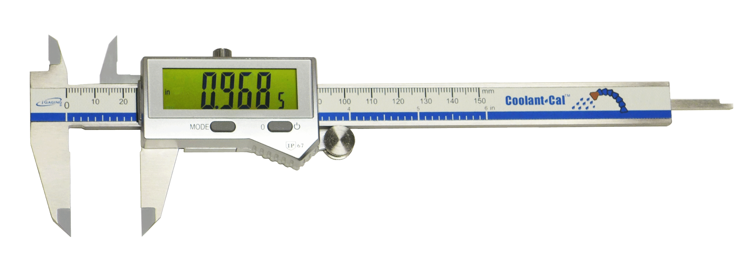 IP67 Digital Calipers Coolant Proof Cal 8"/200 mm Stainless 100-800-08