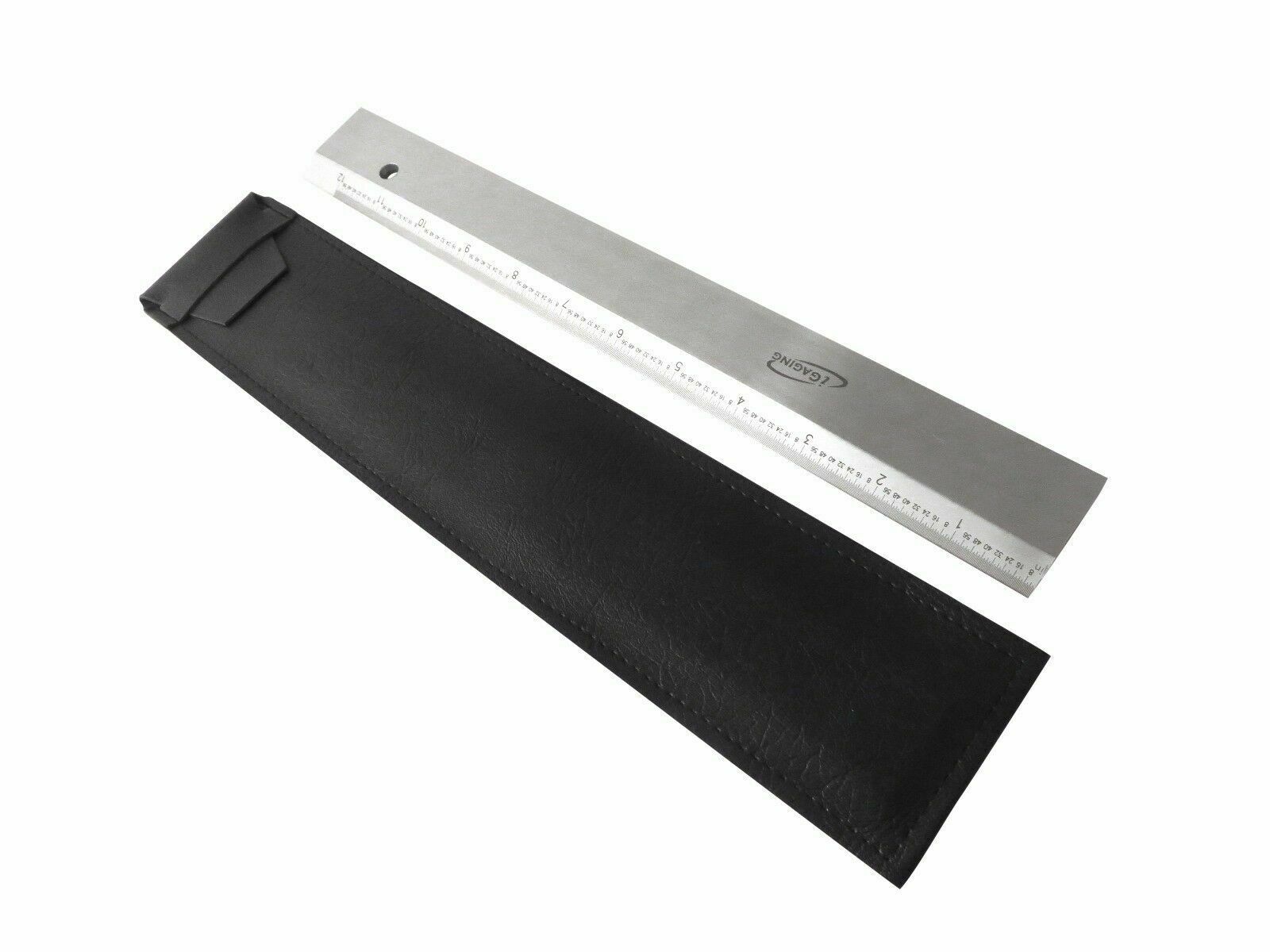 12" straight edge beveled precision ruler hardened steel