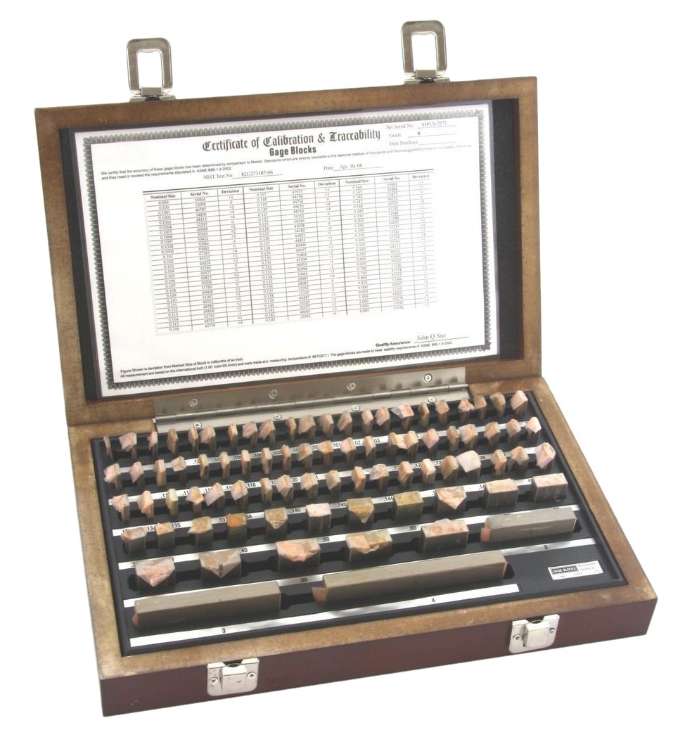 Old inventory, iGaging 81 pc Gauge Block Set ASME Grade AS-0 N.I.S.T. (NIST) Traceble Certified .05"-4"