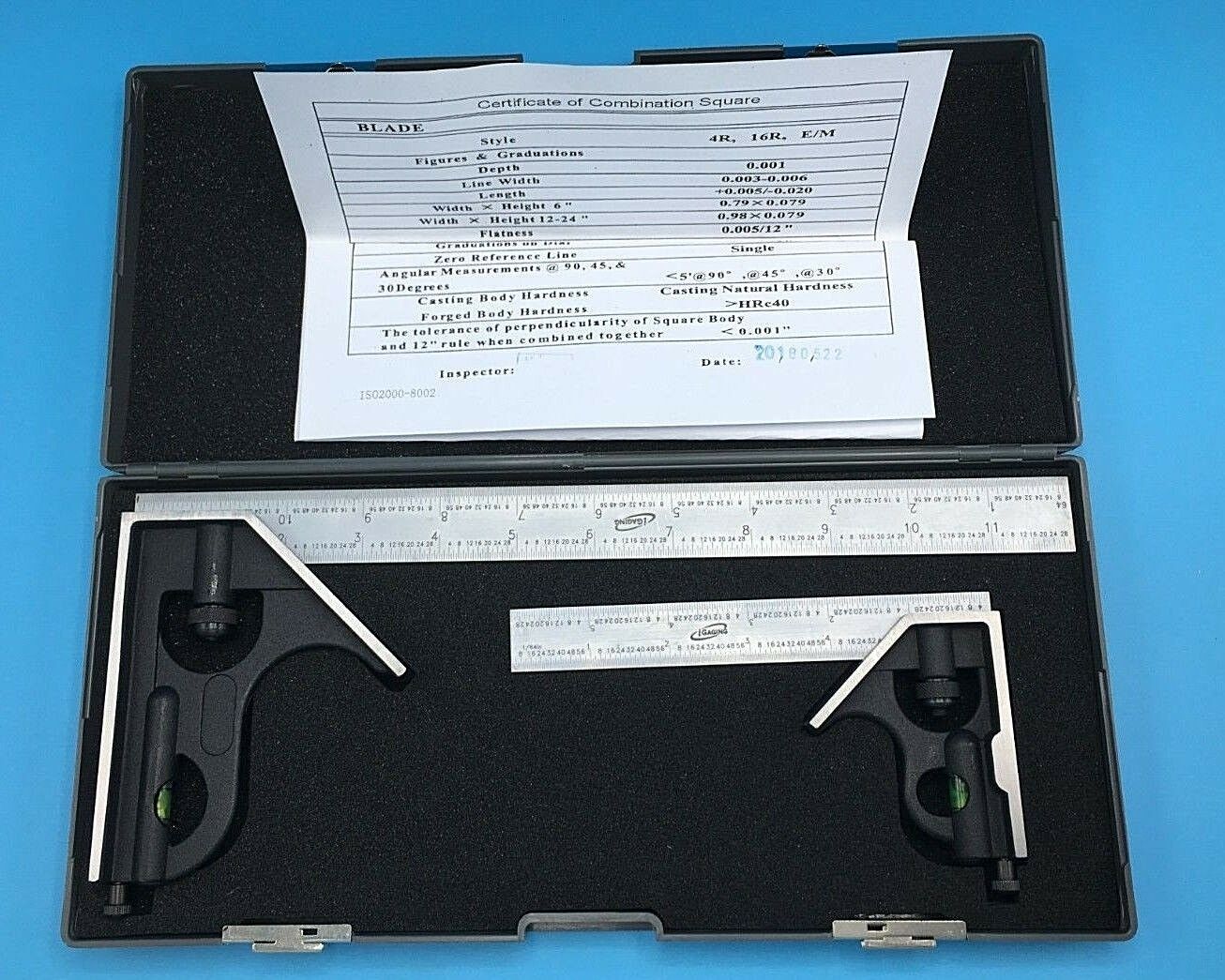 iGAGING 34-212-26 6" AND 12" Combination Square Boxed Set