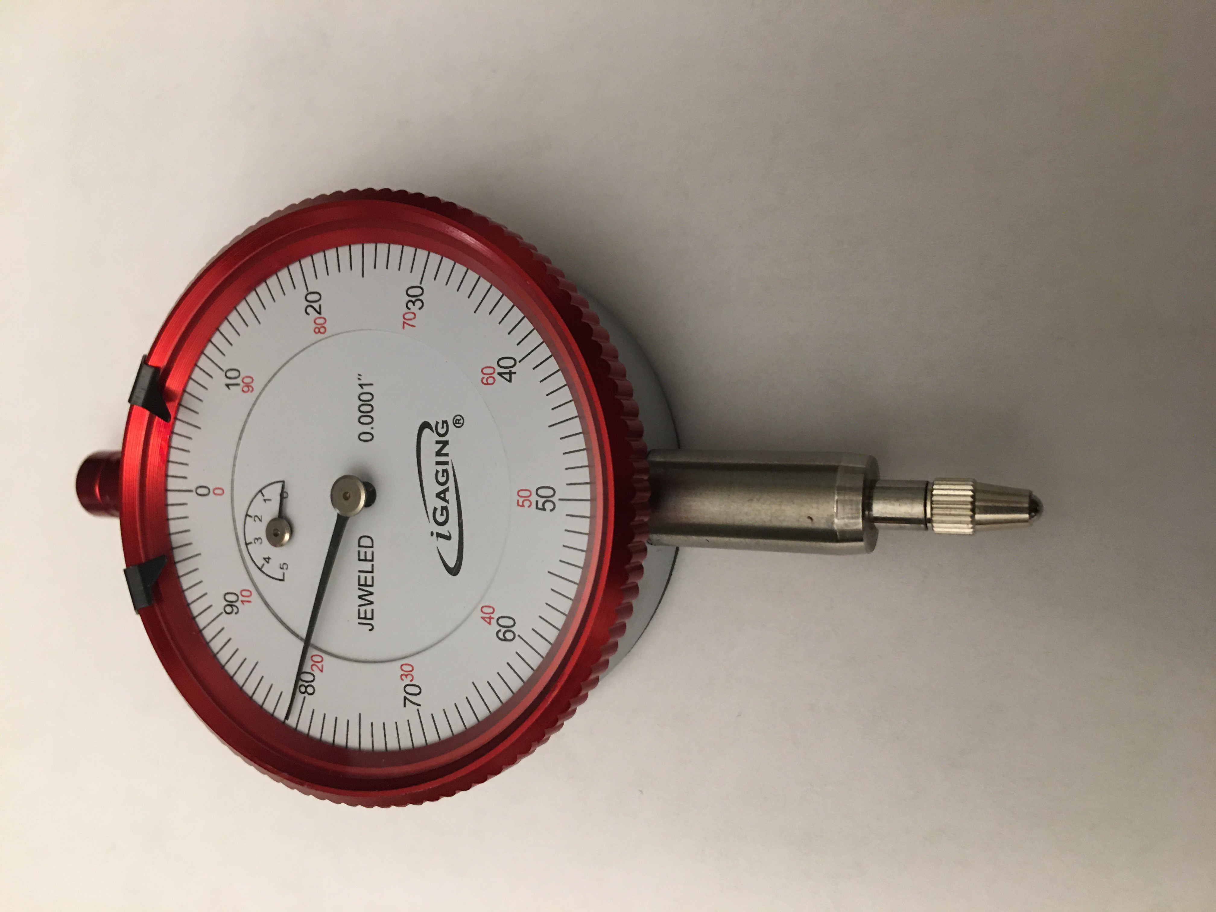 High end Jeweled Dial Indicator with .05" range and 0.0001" Accuracy