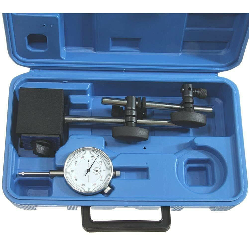 Dial Indicator & 80 lb. Magnetic Base with Fine Adjustment setting