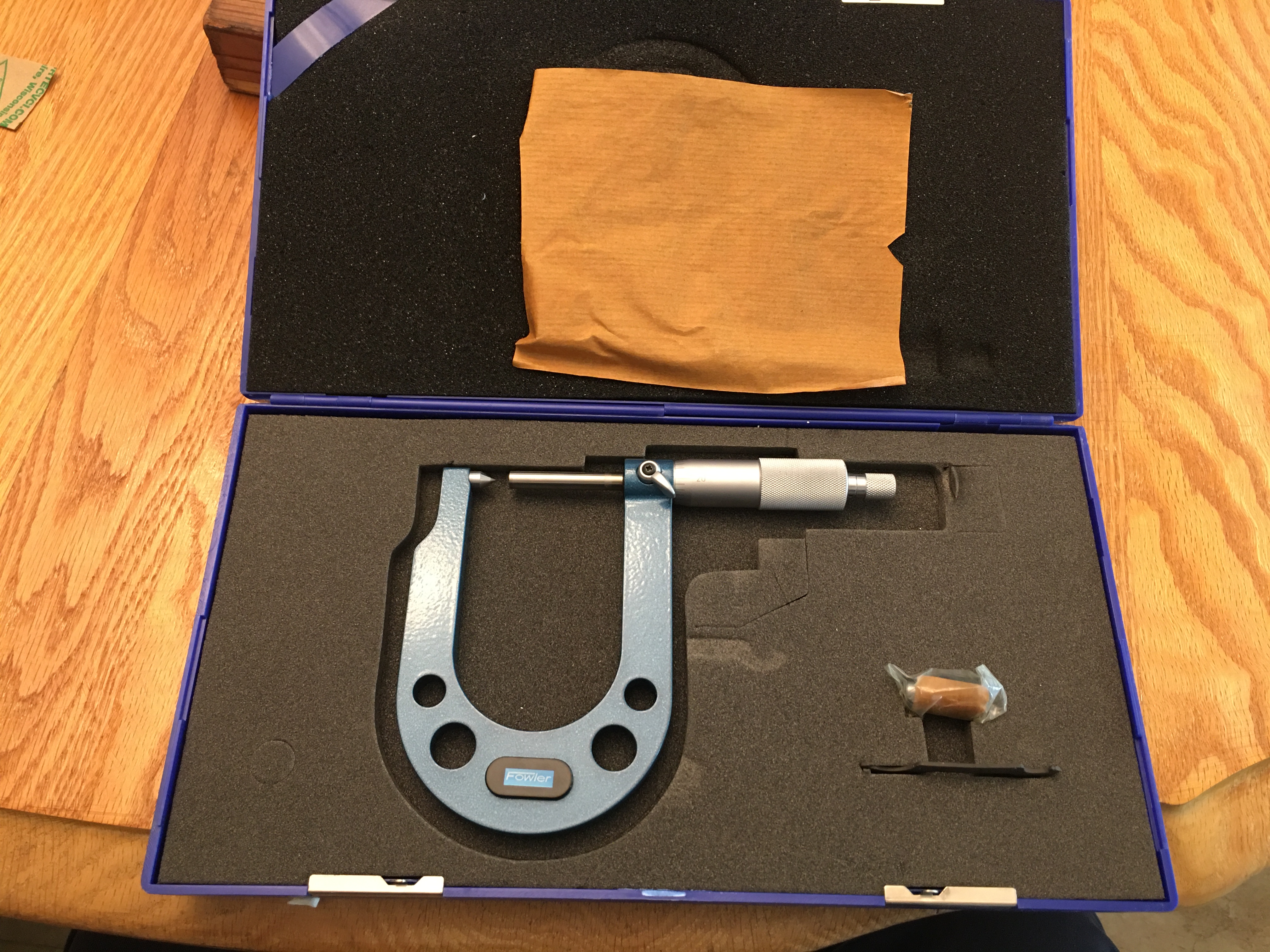 Fowler Extended Range Vernier Disc Brake Micrometer 72-234-402-0 0.3"-1.7"